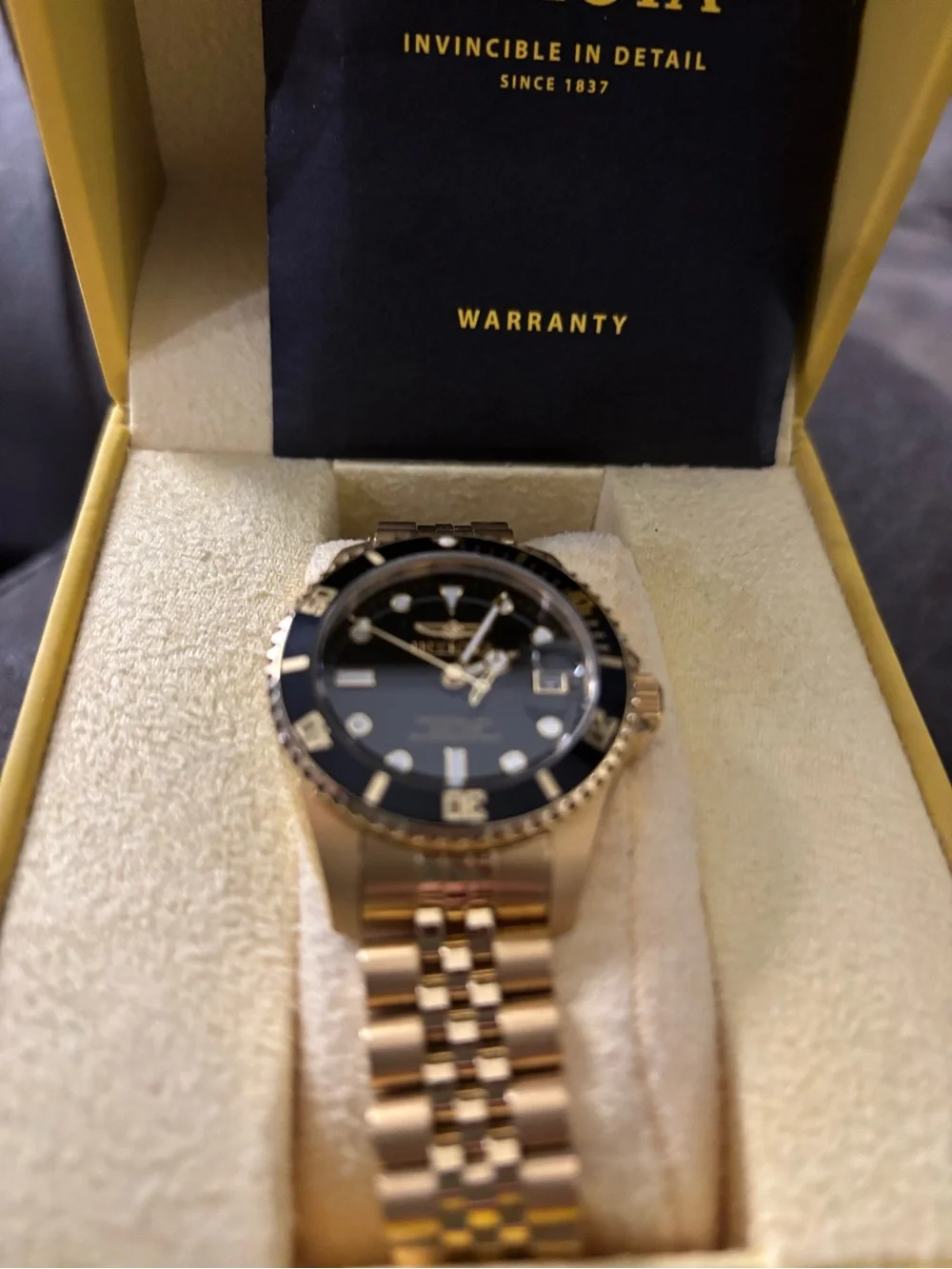 Invicta gold tone